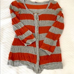 Striped sweater cardigan